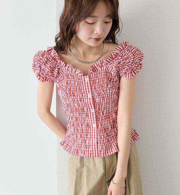  「シャーリングフレンチブラウス」|シャツ・ブラウス|