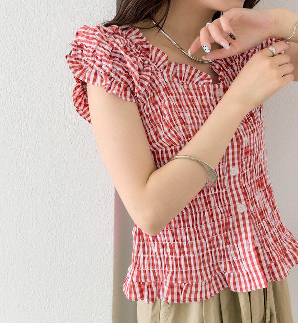  「シャーリングフレンチブラウス」|シャツ・ブラウス|