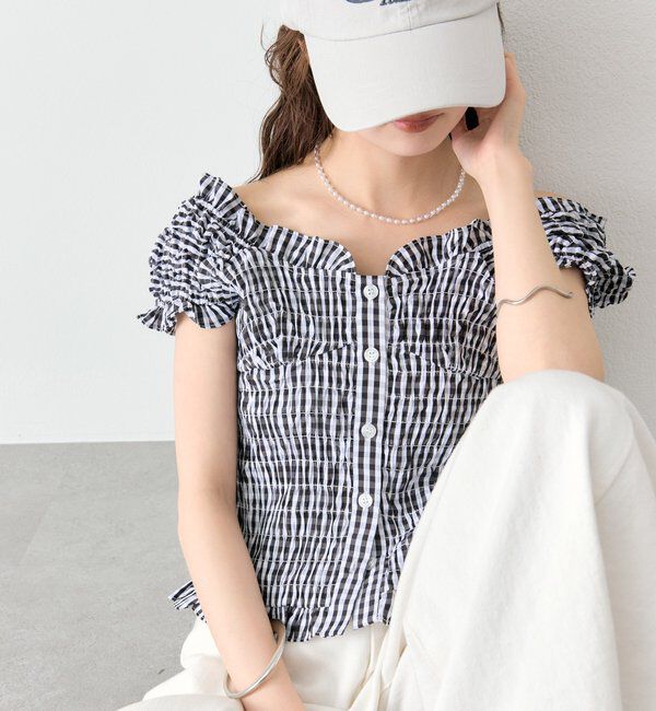  「シャーリングフレンチブラウス」|シャツ・ブラウス|