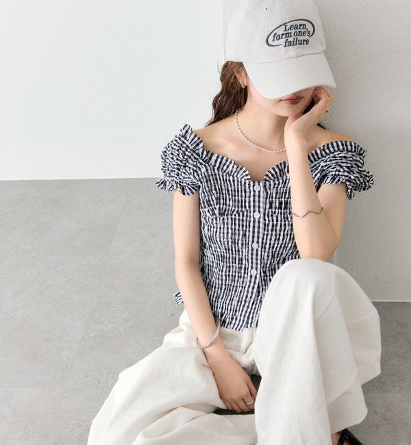  「シャーリングフレンチブラウス」|シャツ・ブラウス|