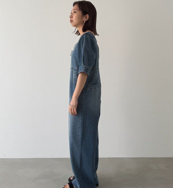  「【PUFRILL/パフリル】デニムパフオールインワン」|ワンピース|