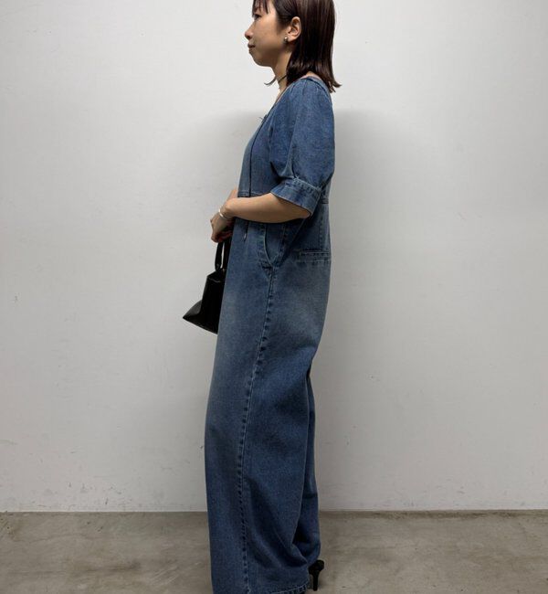  「【PUFRILL/パフリル】デニムパフオールインワン」|ワンピース|