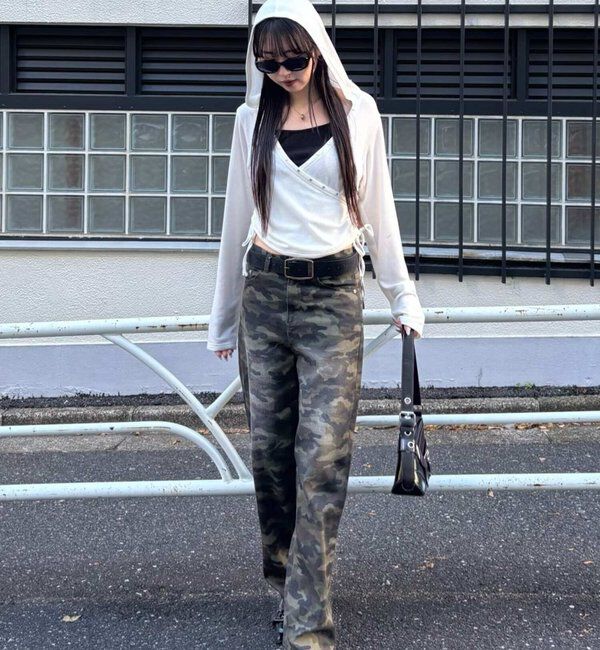  「スタッズリブカシュクールフーディ」|パーカー|