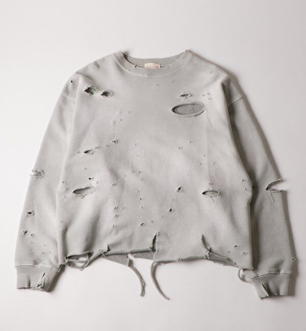  「【FromVintage】ダメージスウェット」|Tシャツ・カットソー|ライトグレー