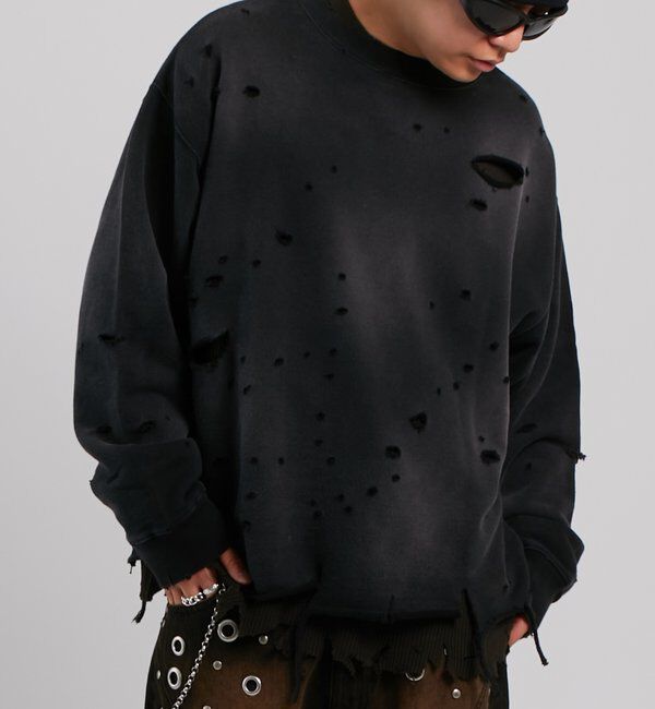  「【FromVintage】ダメージスウェット」|Tシャツ・カットソー|