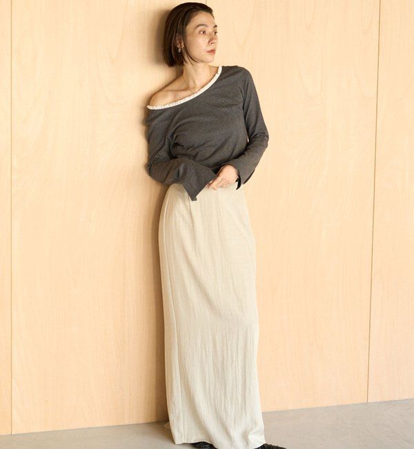  「〈C.L〉フリル襟ボートネックTシャツ」|Tシャツ・カットソー|