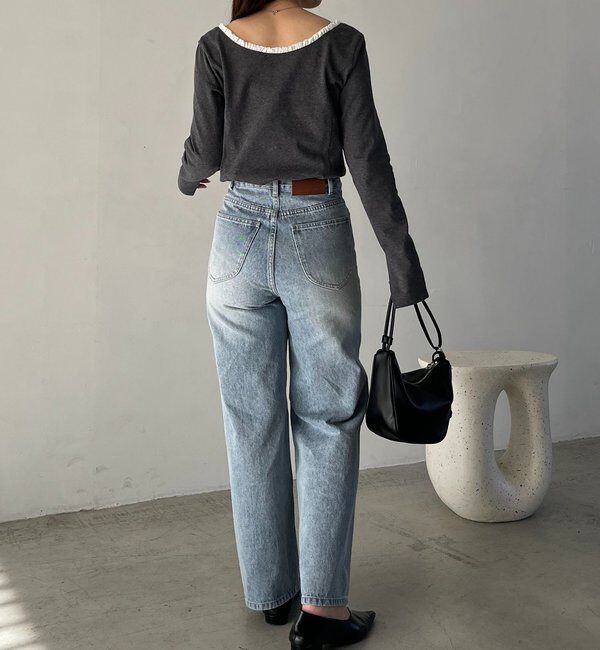  「〈C.L〉フリル襟ボートネックTシャツ」|Tシャツ・カットソー|