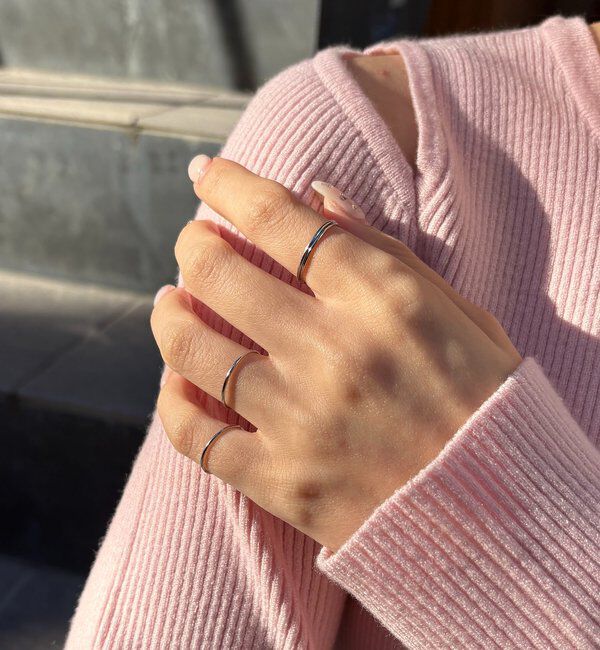  「〈GOLDY/ゴールディ〉【ステンレス】4SETスキンリング」|リング|