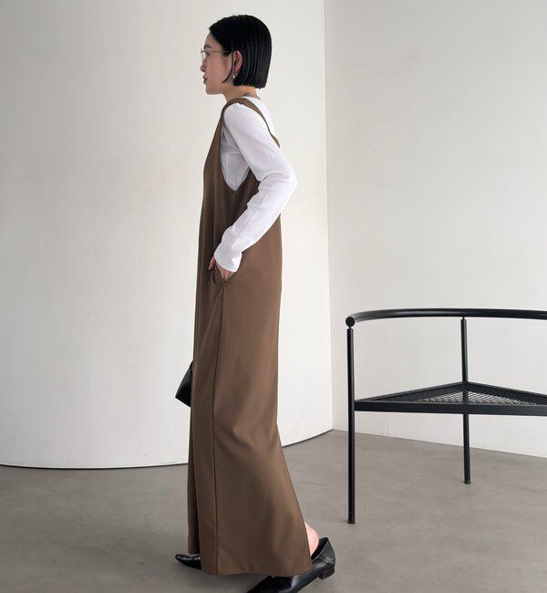  「【tani企画】UネックIラインワンピース」|ワンピース|