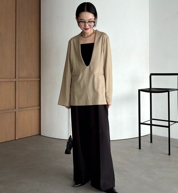  「【tani企画】深Vネックジャケットプルオーバー」|その他|