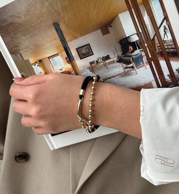  「〈GOLDY/ゴールディ〉2SETメタルパーツゴムブレス」|リング|