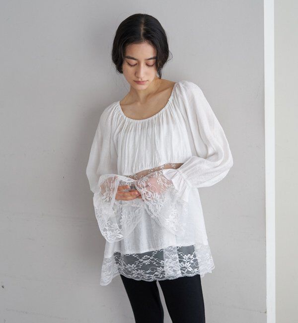  「レースチュニックブラウス」|シャツ・ブラウス|