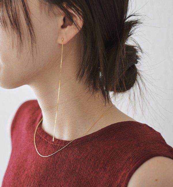  「スキニーチェーンピアス<Silver925>」|ピアス|ゴールド
