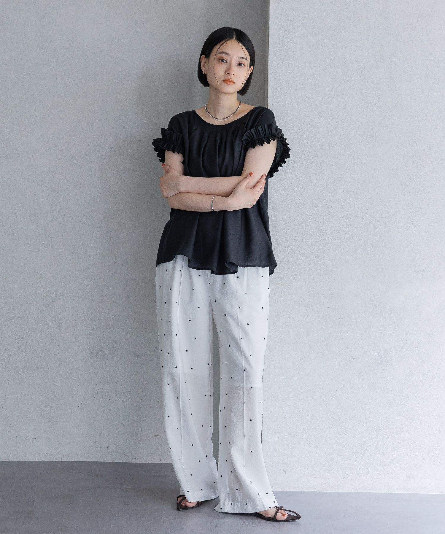 A part by 「フリルスリーブブラウス」|シャツ・ブラウス|