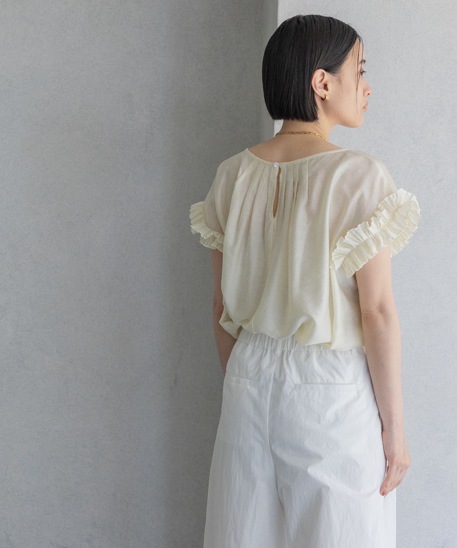 A part by 「フリルスリーブブラウス」|シャツ・ブラウス|