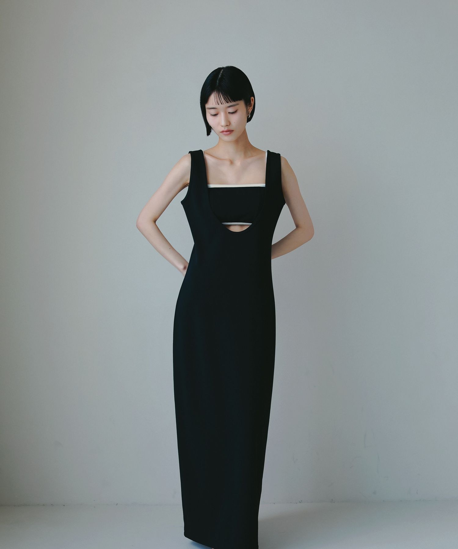 A part by 「【スイムウェア】3点セット_Uネックワンピース」|ビキニ|ブラック