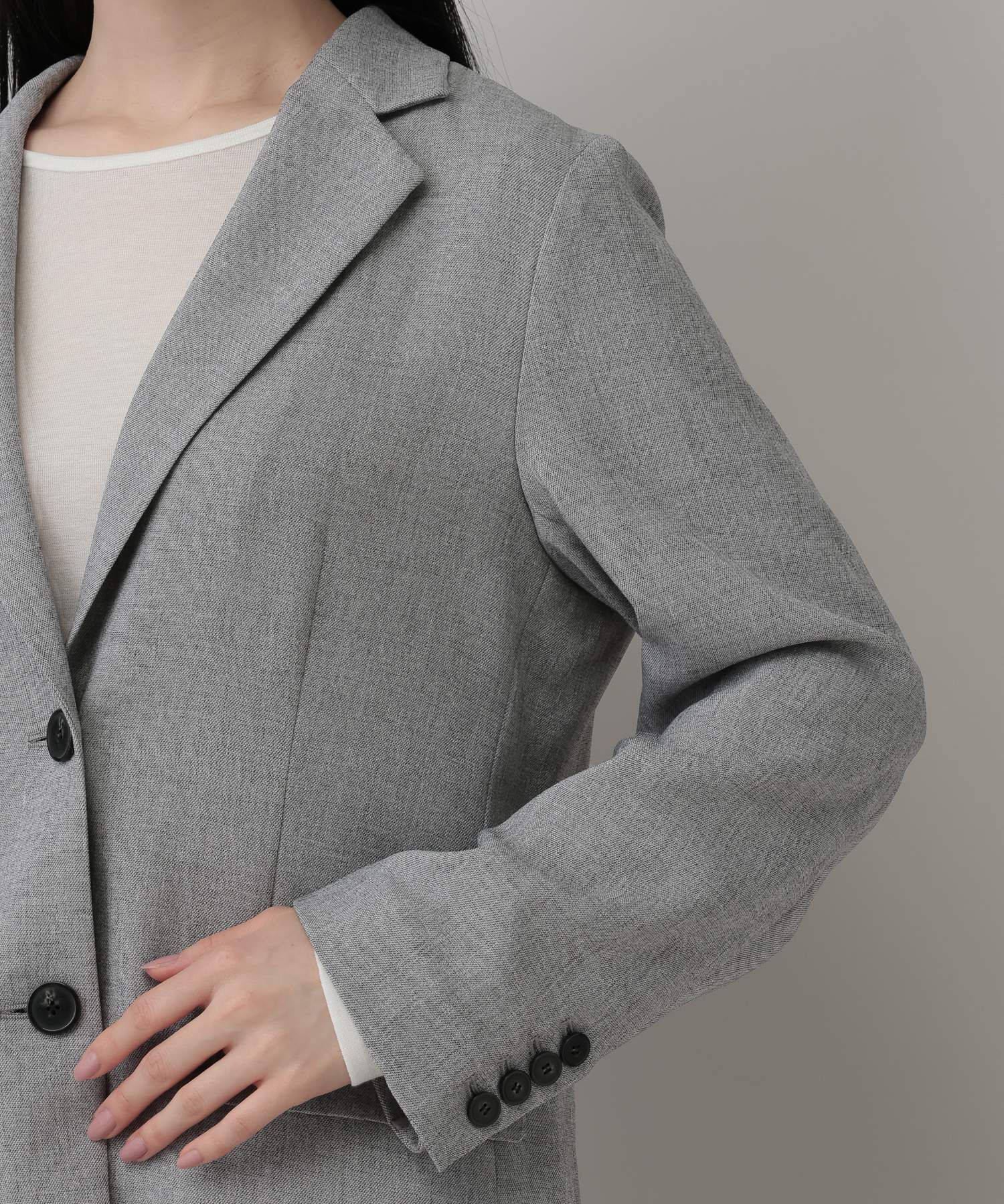 A part by 「【多機能・Sサイズ展開】リネンライクシングルジャケット」|テーラードジャケット|