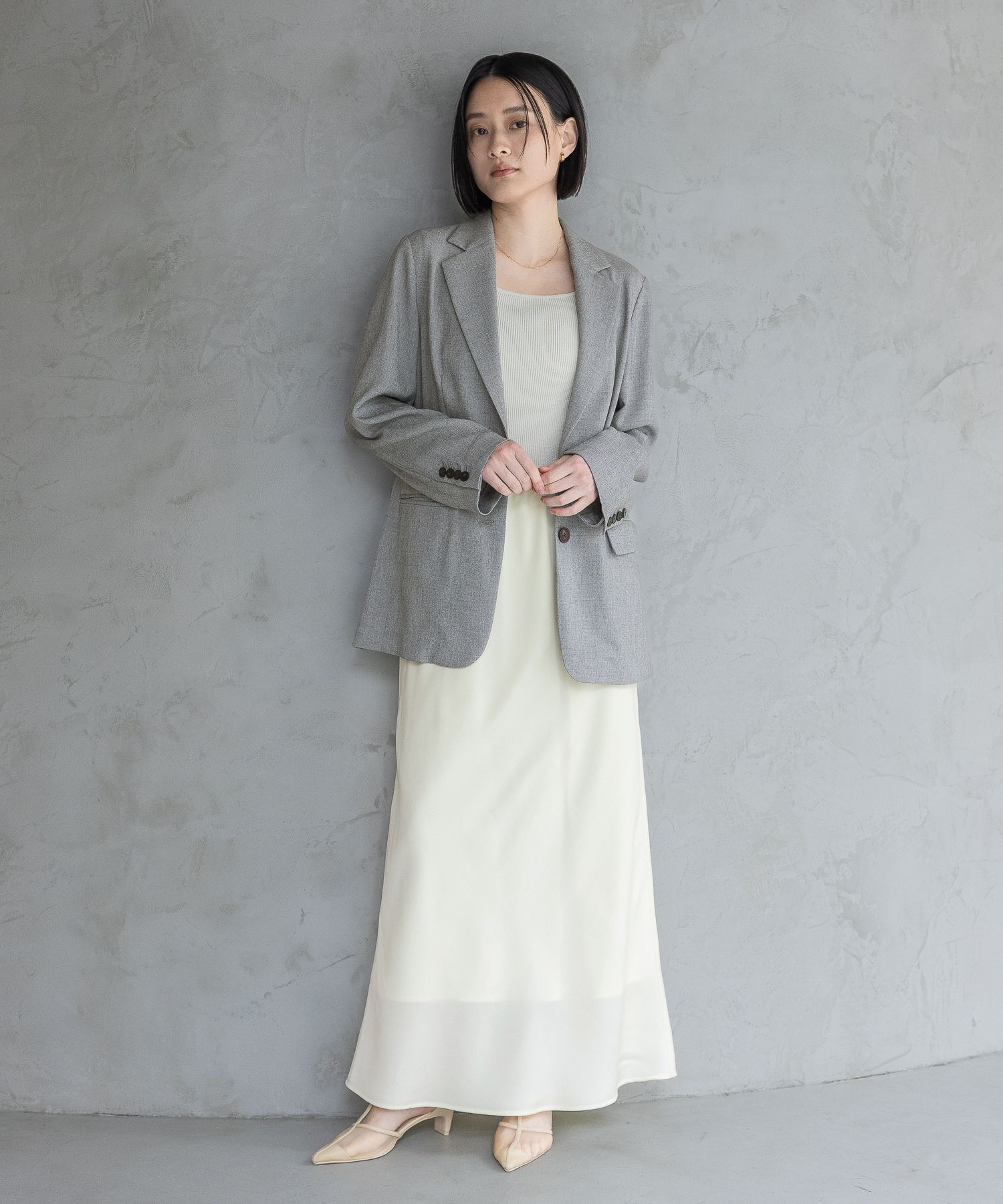 A part by 「【多機能・Sサイズ展開】リネンライクシングルジャケット」|テーラードジャケット|