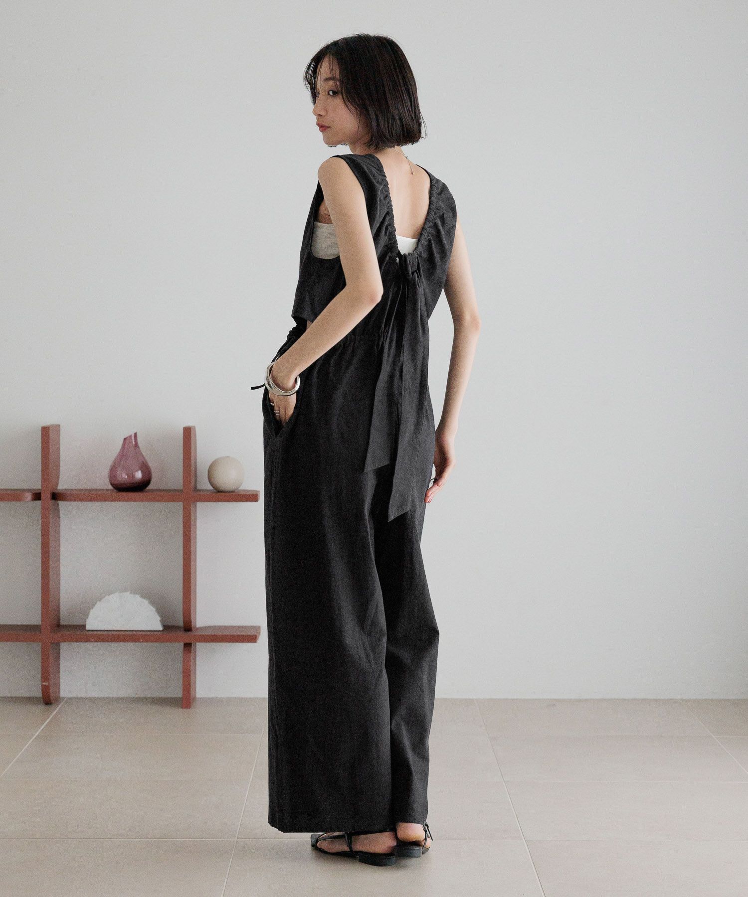 LOWRYS FARM「バックリボンオールインワン」|オールインワン|