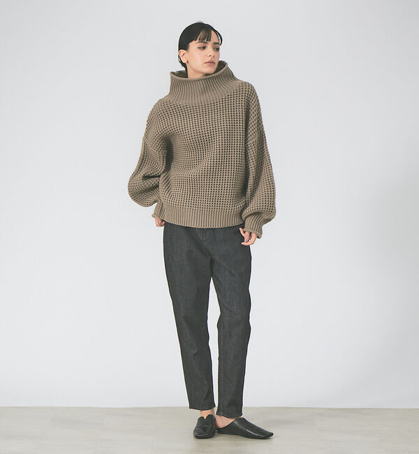 collex「ワッフルタートルニットプルオーバー」|ニット・セーター|