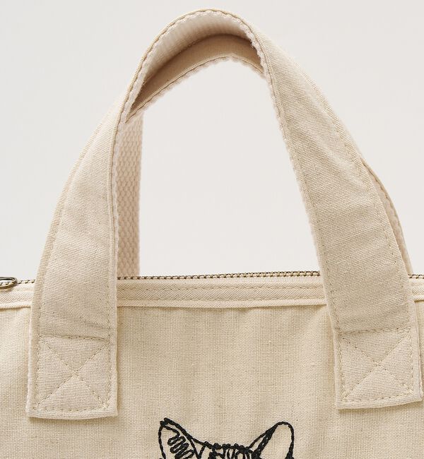collex「【＋HAyU fabric】猫刺繍 ランチバッグ CAT　保冷・保温 レジャー」|エコバッグ|