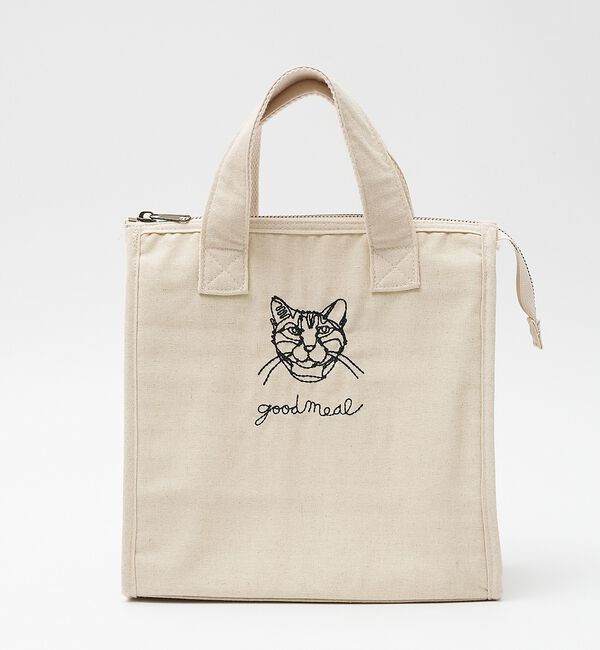 collex「【＋HAyU fabric】猫刺繍 ランチバッグ CAT　保冷・保温 レジャー」|エコバッグ|