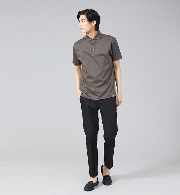 ABAHOUSE「コンパクト シルケット スムース ポロシャツ」|ポロシャツ|