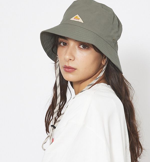 ABAHOUSE「【KELTY/ケルティー】/ワンポイント 紐付き配色 バケットハット / アドベ」|その他|セージグリーン