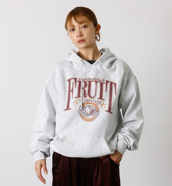 ABAHOUSE「【FRUIT OF THE LOOM】PRINT HOOD8/プリントフーディー」|パーカー|ホワイト