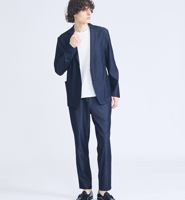 ABAHOUSE「【セットアップ対応】デニムライクツイル テーパード イージーパンツ」|その他|