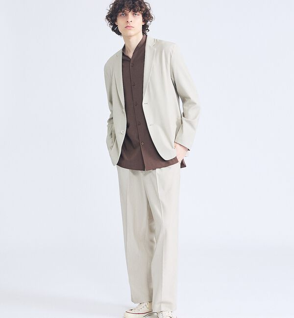 ABAHOUSE「【セットアップ対応】デニムライクツイル シングルジャケット」|テーラードジャケット|