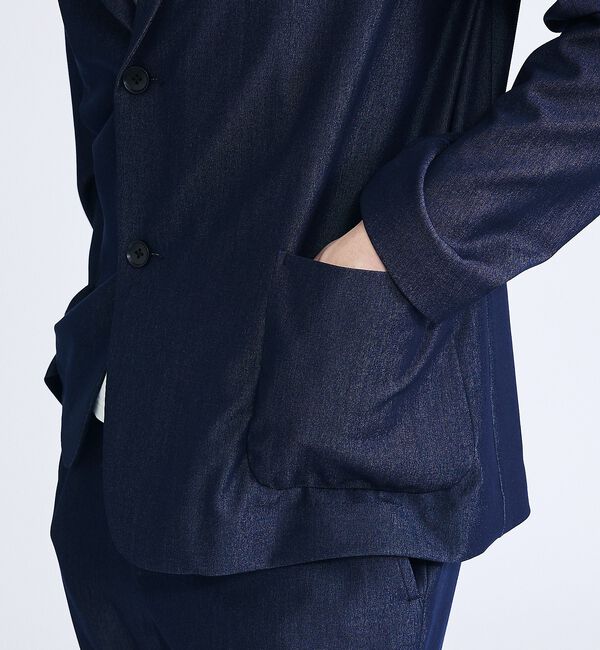 ABAHOUSE「【セットアップ対応】デニムライクツイル シングルジャケット」|テーラードジャケット|