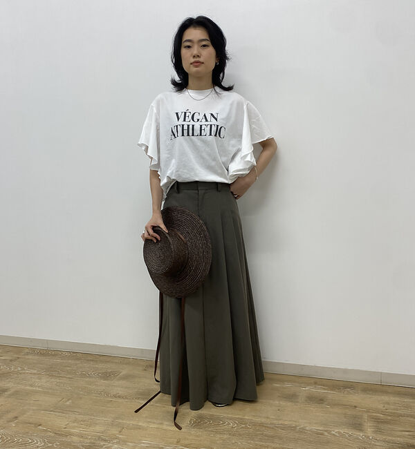 Rouge vif「【MICA＆DEAL/マイカ＆ディール】VEGAN ATHLETIC ロゴフリル」|Tシャツ・カットソー|