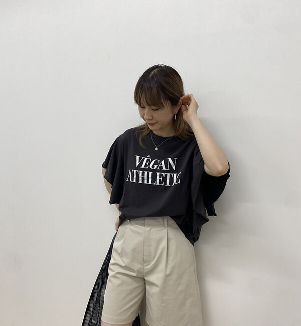 Rouge vif「【MICA＆DEAL/マイカ＆ディール】VEGAN ATHLETIC ロゴフリル」|Tシャツ・カットソー|