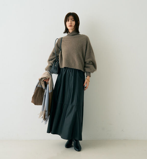 Rouge vif「フォックスウールクロップドボレロプルオーバー」|ニット・セーター|