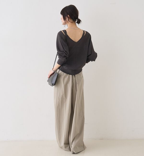 Rouge vif「ネックスリットVネックシアーカーディガン/ニット」|カーディガン|