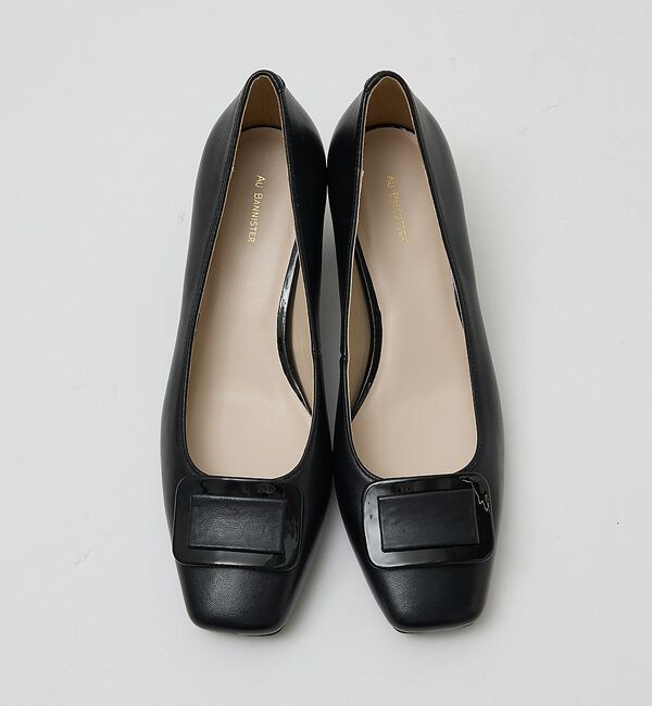 AU BANNISTER「スクエアモチーフパンプス」|パンプス|ブラック