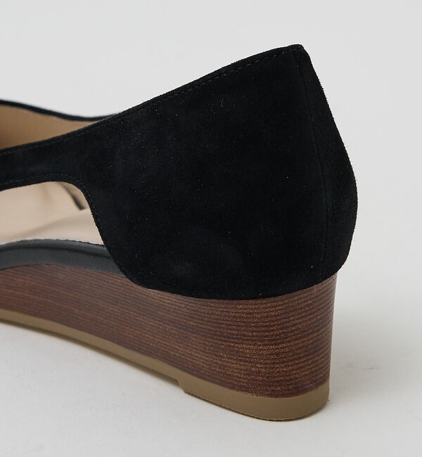 AU BANNISTER「【オープントゥ】バタフライカットウェッジソールパンプス【予約】」|パンプス|