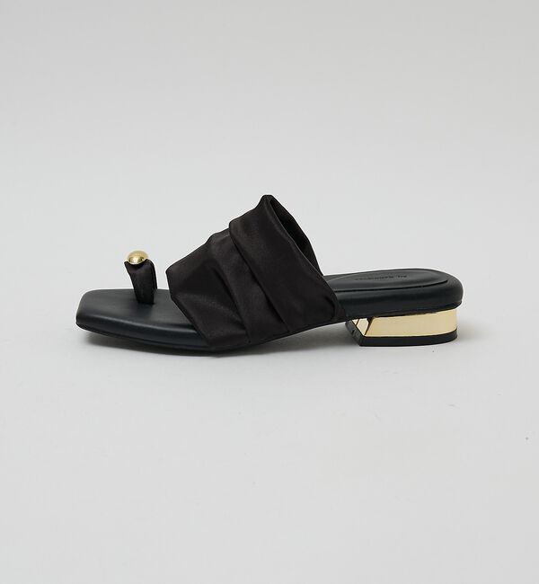 AU BANNISTER「【ストレッチサテン】サムメタルサンダル【予約】」|サンダル|