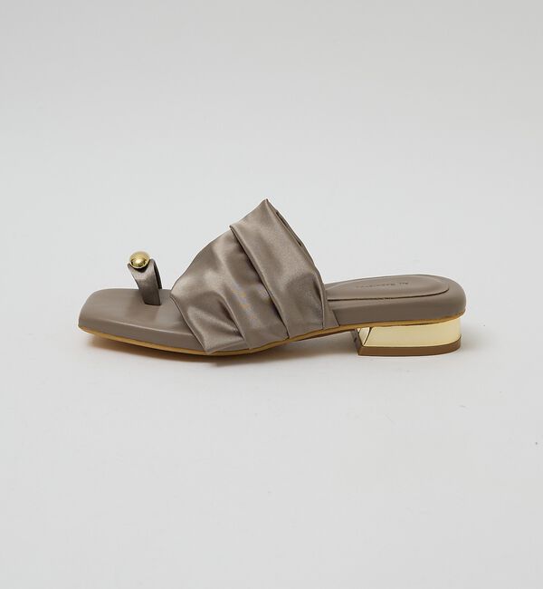 AU BANNISTER「【ストレッチサテン】サムメタルサンダル【予約】」|サンダル|