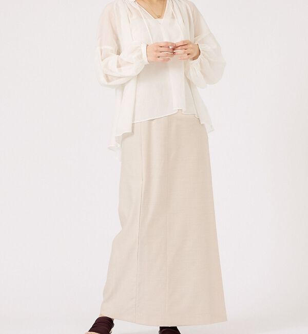 AU BANNISTER「【ストレッチサテン】サムメタルサンダル【予約】」|サンダル|