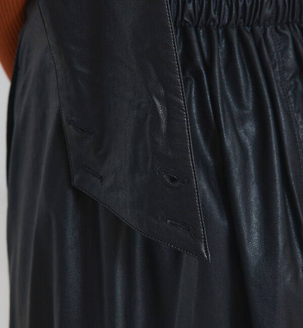 abahouse mavie「【大人のいちまんワンピ】フェイクレザー２ＷＡＹジャンパースカート」|ジャンパースカート|