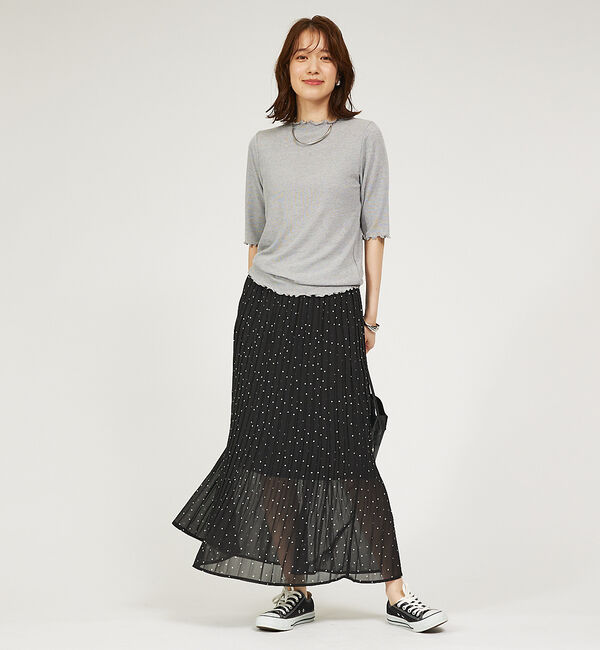 abahouse mavie「メロウスパーク5分袖プルオーバー」|Tシャツ・カットソー|