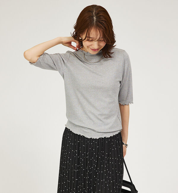 abahouse mavie「メロウスパーク5分袖プルオーバー」|Tシャツ・カットソー|