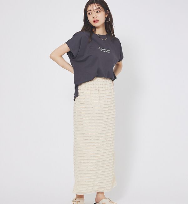 abahouse mavie「刺繍ロゴTシャツ」|Tシャツ・カットソー|