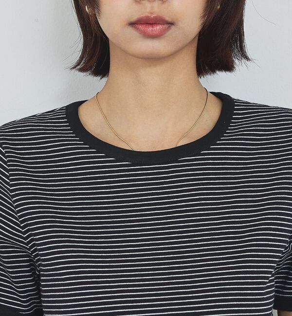 abahouse mavie「【リンガーT】ボーダーコンパクトTシャツ/夏服/半袖/スタイルアップ【予約】」|Tシャツ・カットソー|