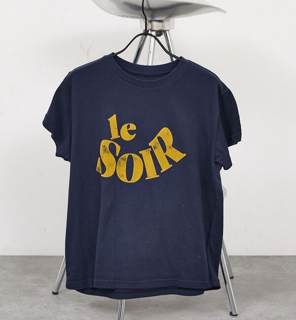 abahouse mavie「【コットン100％】甘編み天竺フロッキープリントTシャツ/半袖/夏服/ロゴT」|Tシャツ・カットソー|