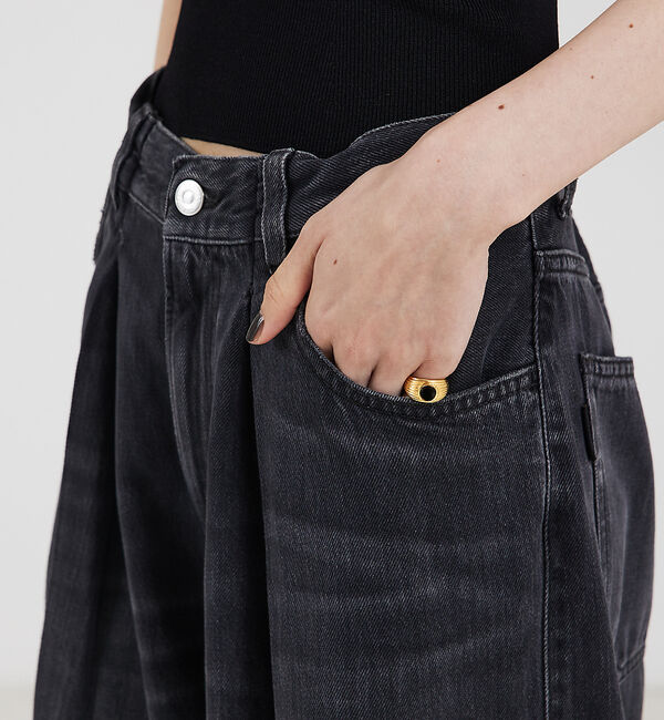 The Store by C' 「【HAIKURE】CANDY BLACK TENCEL ASIANFIT／ブラッ」|デニム|