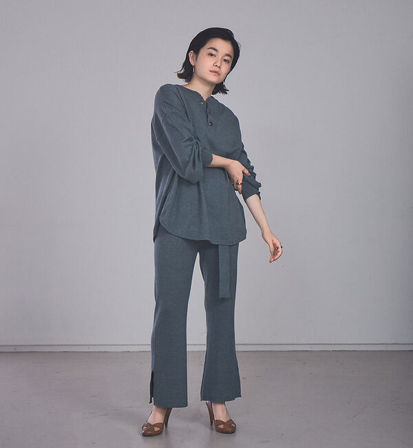 NOMINE「【展開店舗限定】ニットプルオーバー＆パンツセットアップ」|ニット・セーター|グリーン