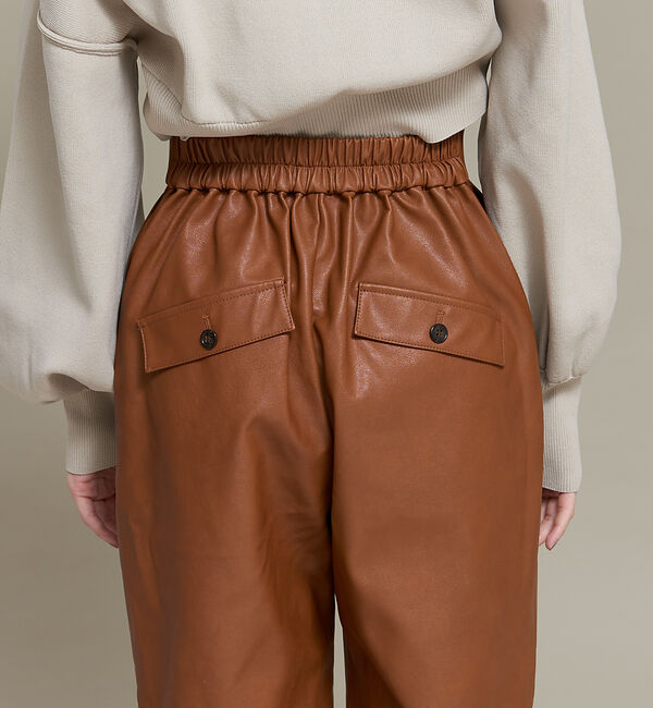 NOMINE「フェイクレザーベイカーパンツ」|カーゴ|